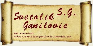 Svetolik Ganilović vizit kartica